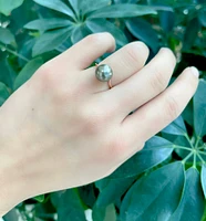 14K Rose Gold Tahitian Pearl Ring