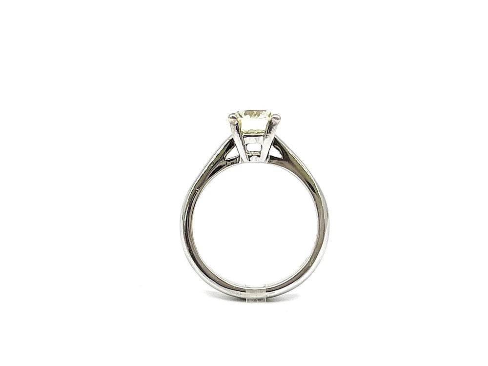 14K White Gold 1.52cttw Diamond Solitaire Engagement Ring, size 6.5