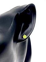 14K White Gold Peridot Stud Earrings