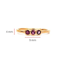10K Rose Gold 0.30cttw Genuine Rhodalite Garnet Ring, size 6.5