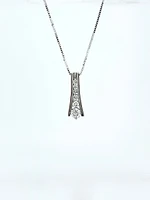 10K White Gold 0.31 Carat Diamond Pendant