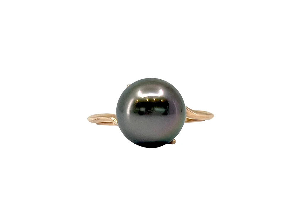14K Rose Gold Tahitian Pearl Ring