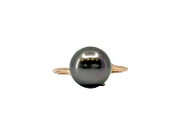 14K Rose Gold Tahitian Pearl Ring