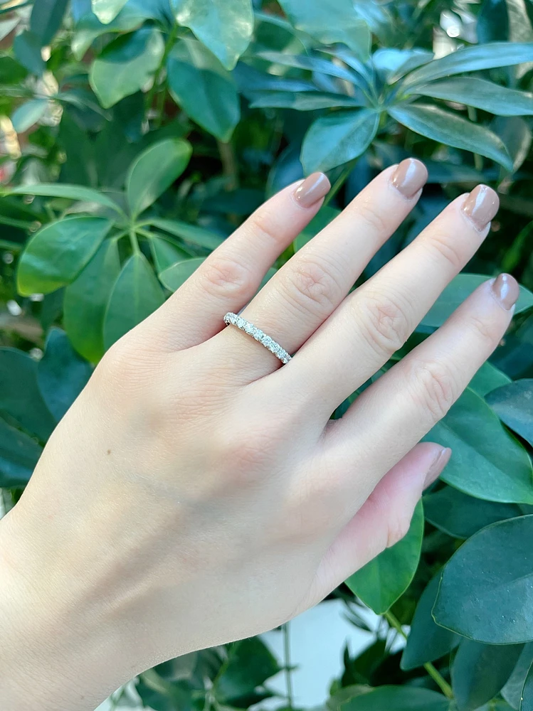 14K White Gold 0.50cttw Lab Grown Diamond Band