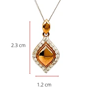 10K Rose Gold 0.25cttw Diamond Pendant, 18"