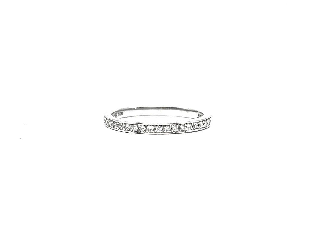 14K White Gold Diamond Channel Set Band - cttw / 4