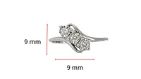 10K White Gold 0.15cttw Illusion Setting Diamond Ring - Size 6.5