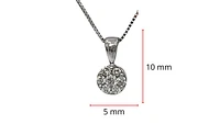 14K White Gold 0.19cttw Diamond Pendant, 18"