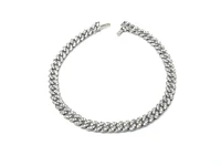 10K White Gold 2.00cttw Miami Cuban Link Tennis Bracelet - 7.25"
