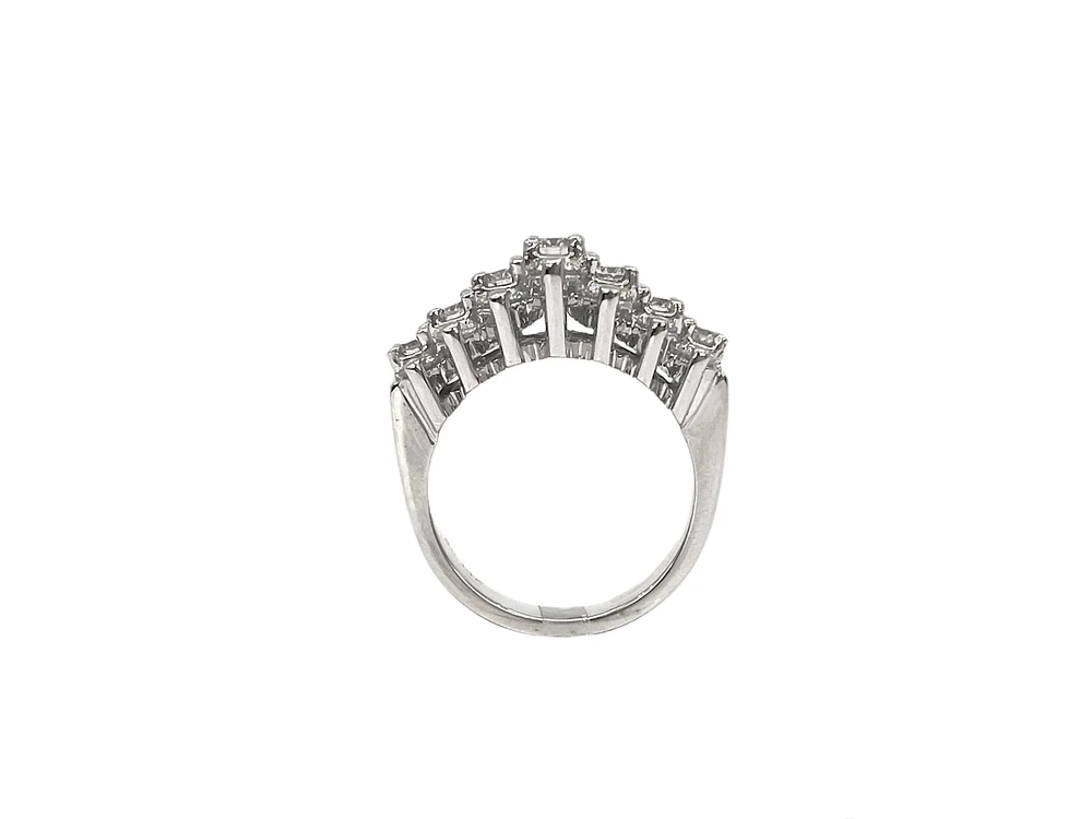 14K White Gold 2.60cttw Diamond Band - Size 6.5