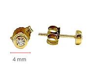 10K Yellow Gold 0.113cttw Canadian Diamond Stud Earrings