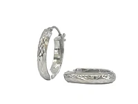 10K White Gold 19mm Earrings