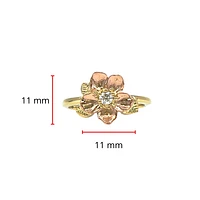 14K Yellow & Rose Gold Canadian Diamond Wild Rose Ring