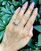 10K White Gold 1.00cttw Diamond Ring, size 6.5