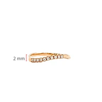 10K Rose Gold 0.10cttw Round Cut Diamond Ring, size 6