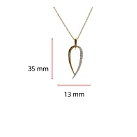 10K Yellow Gold 0.20cttw Diamond Necklace, 18"