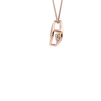 10K Yellow Gold 0.08cttw Diamond Pulse Necklace, 18"