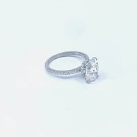 Moissanite Engagement & Wedding Band Set
