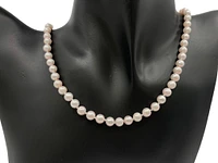 5.5-6mm White Cultured Pearl Strand with 14K Yellow Gold Pearl Clasp - 18"