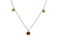 10K Yellow Gold 0.08cttw Diamond Necklace - 18"