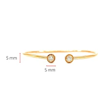 14K Rose Gold 0.24cttw Diamond Cuff Bangle, 6.5"