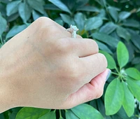 14K White Gold 1.84cttw Diamond Engagement Ring, size 7.5