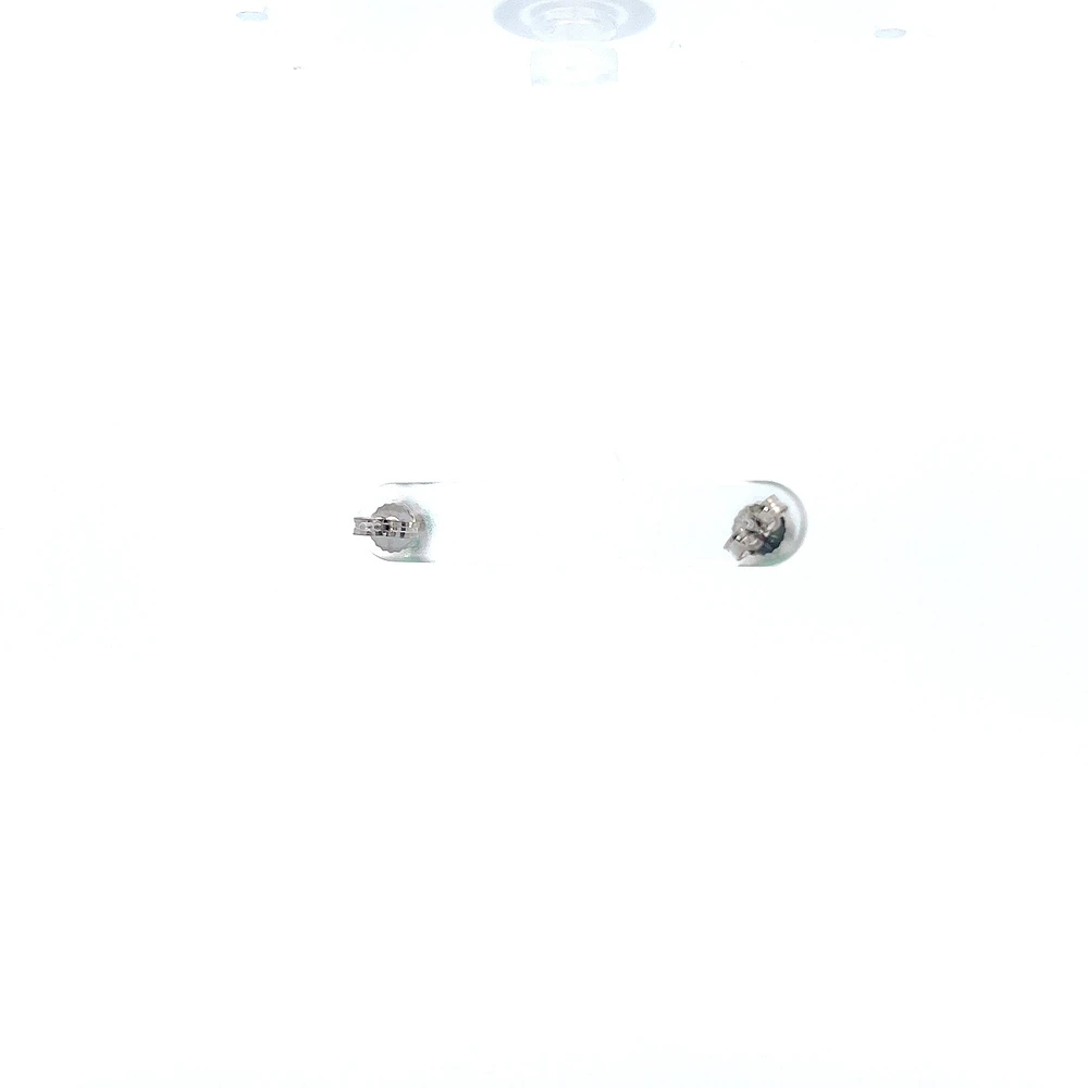 10K White Gold Genuine Emerald Earrings