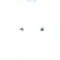 10K White Gold Genuine Emerald Earrings