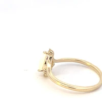 10K Yellow Gold Opal and Diamond Ring