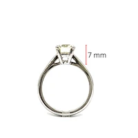 14K White Gold 1.52cttw Diamond Solitaire Engagement Ring, size 6.5
