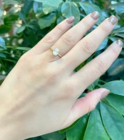 14K Gold 1.05cttw Lab Grown Oval Diamond Engagement Ring - /