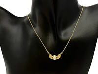 10K Yellow Gold 0.50cttw Opal and 0.10cttw Diamond Necklace - 18 Inches