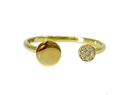 10K Yellow Gold 0.04cttw Diamond Ring, size 6.5