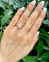 14K Gold 0.84cttw Lab Grown Diamond Engagement Ring - /