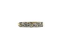 10K Yellow Gold Diamond 0.33cttw Illusion Setting Ring, Size 6.5
