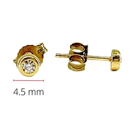10K Yellow Gold Canadian Diamond Earrings