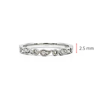 14K White Gold 0.13cttw Diamond Ring - Size 6.5