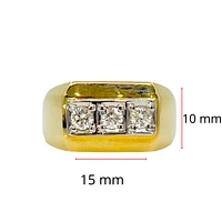10K Yellow Gold 0.50cttw Diamond Gents Ring, size 10
