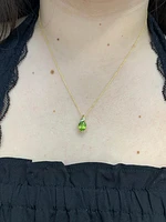 Peridot and Diamond Pendant