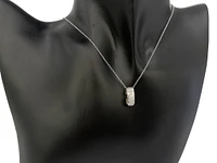 10K Two-Tone Reversible 0.07cttw Diamond Pendant, 18"