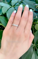 10K White  Gold 0.50cttw Diamond Ring / Band, size 6.5