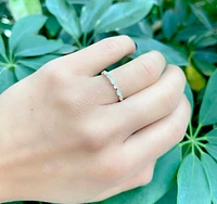 14K White Gold 0.13cttw Diamond Ring - Size 6.5