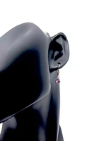 10K White Gold Created Alexandrite  Earrings