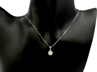 14K White Gold 0.33cttw Canadian Diamond Pendant - 18 Inches