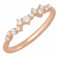 14K Yellow 1/4 CTW Lab-Grown Diamond Scattered Stackable Ring - Gold