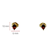 10K Yellow Gold 0.30cttw Citrine and 0.04cttw Diamond Halo Earrings