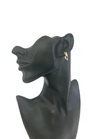 10K Two Tone Gold 24mm Earrings