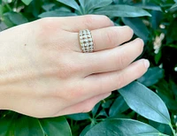 10K Yellow Gold Diamond 0.33cttw Illusion Setting Ring, Size 6.5