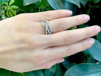 14K White Gold 0.69cttw Diamond Band - Size 6.5