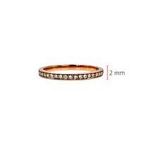 10K Rose Gold 0.10cttw Diamond Ring - Size 6.75
